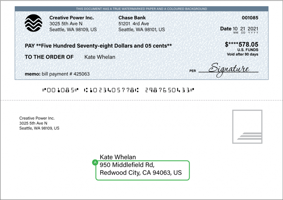 How to enter the recipient address in QuickBooks Checkflo