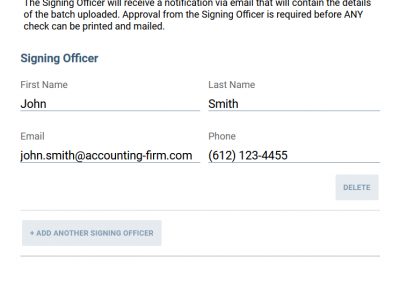 Enable Security by Adding a Signing Officer Approval (Optional)